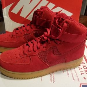 AF1 university red gum soles airforce 1 Nike size8